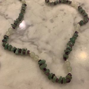 Vintage Long Gemstone Necklace